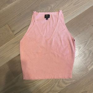 Light pink crop tank top